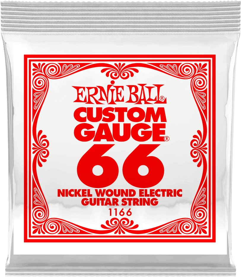 ERNIE BALL .066 NICKEL WOUND ELECTRIC GUITAR STRINGS