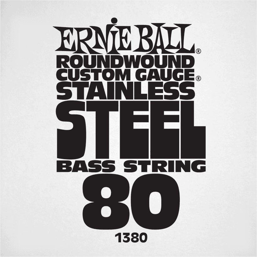 ERNIE BALL .080 STAINLESS STEEL ELECTRIC BASS STRING SINGLE