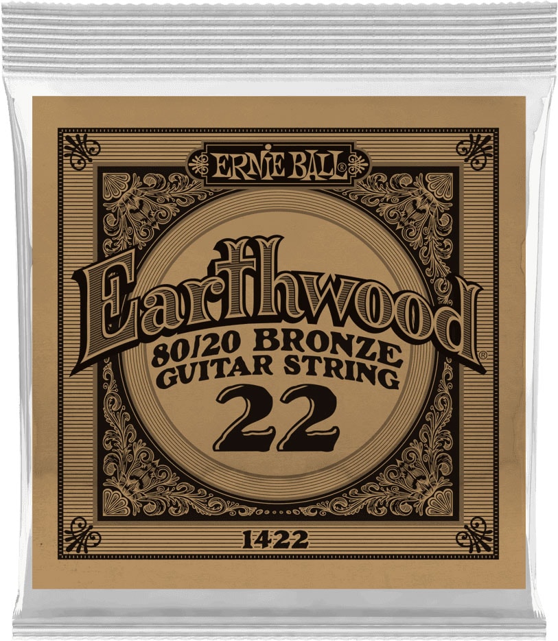 ERNIE BALL .022 EARTHWOOD 80/20 BRONZE ACOUSTIC GUITAR STRINGS