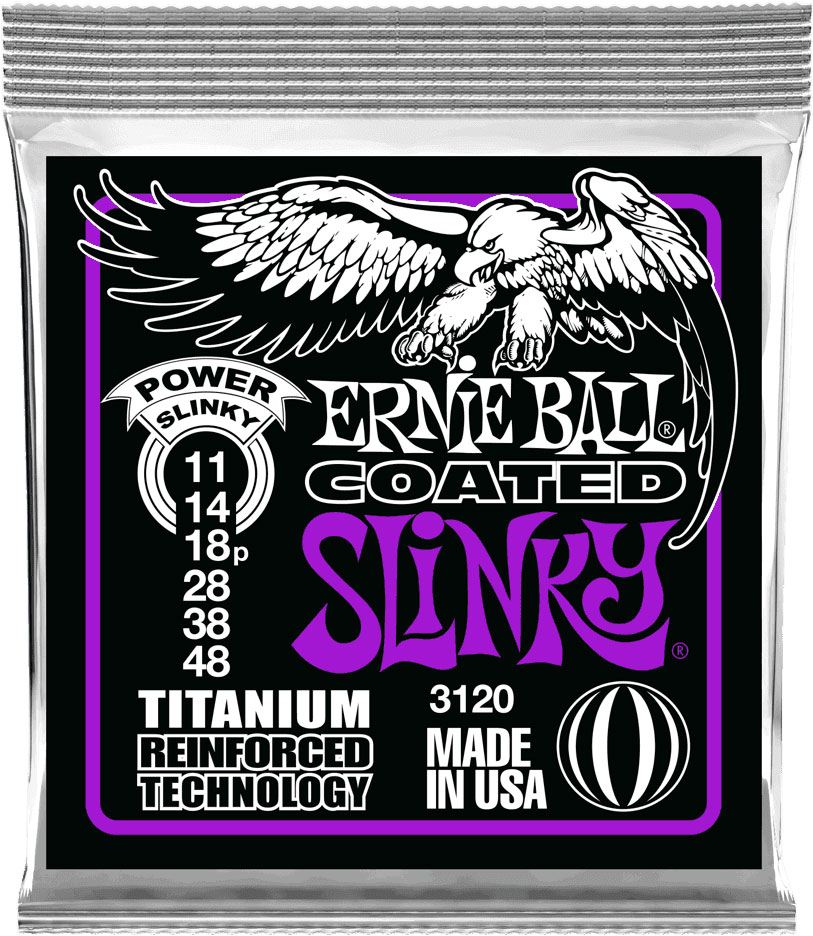 ERNIE BALL 3120 COATED SLINKY POWER SLINKY 11-48