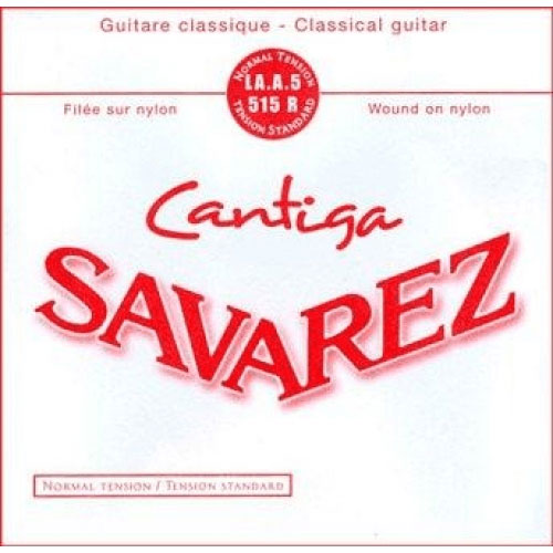 SAVAREZ CLASSIC STRINGS NEW CRISTAL-CANTIGA UNIT BY 10 PIECES 5TH RED METAL FILEE METAL A
