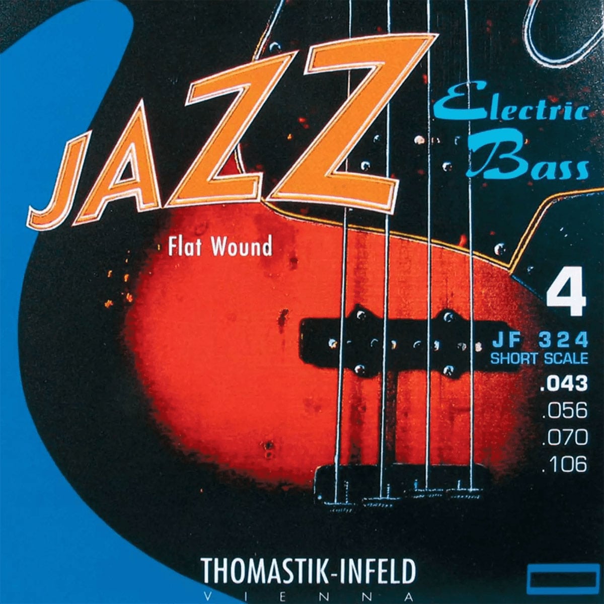 THOMASTIK SET JAZZ BASS FLAT WOUND SHORT SCALE HEAVY 43-106