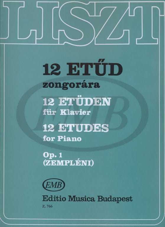 EMB (EDITIO MUSICA BUDAPEST) LISZT F. - STUDI (12) OP. 1 - PIANO