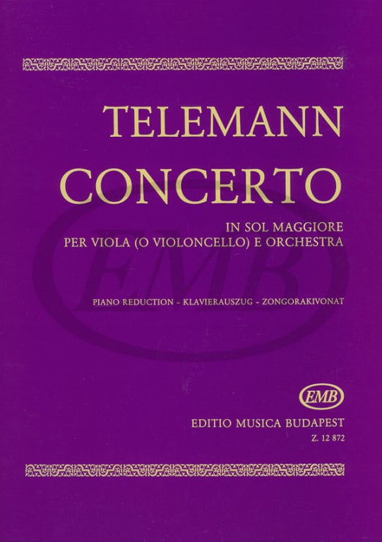 EMB (EDITIO MUSICA BUDAPEST) TELEMANN G.P. - CONCERTO SOL - ALTO