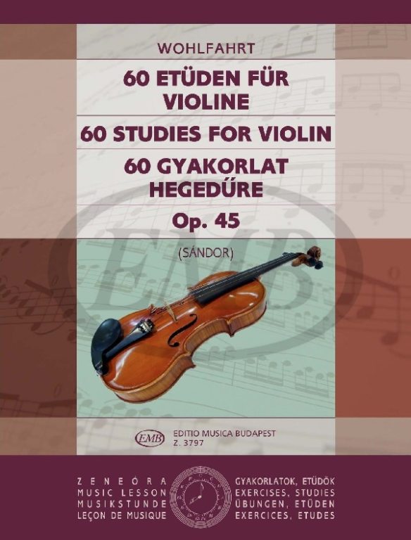 EMB (EDITIO MUSICA BUDAPEST) WOHLFAHRT F. - STUDI (60) OP. 45 - VIOLON
