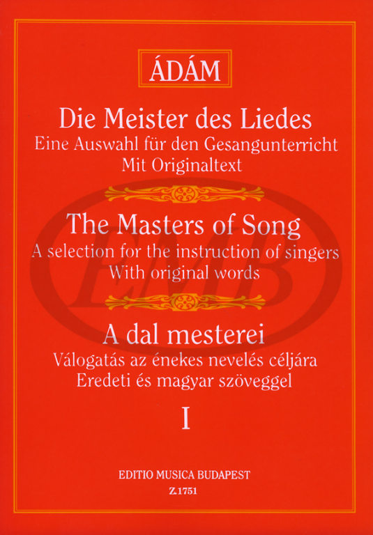 EMB (EDITIO MUSICA BUDAPEST) MASTERS OF SONG VOL.1 - VOICE AND PIANO