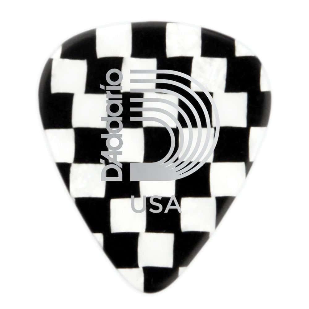 D'ADDARIO AND CO LIGHT CELLULOID MEDIATORS CHECKERBOARD PATTERN