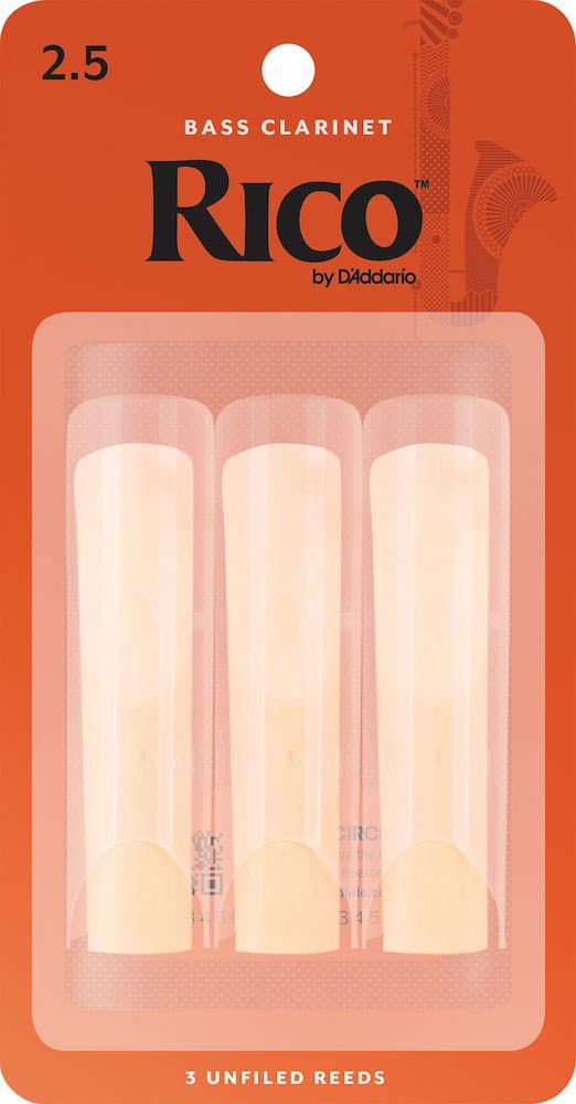 D'ADDARIO - RICO ORANGE BASS CLARINET REEDS 2.5