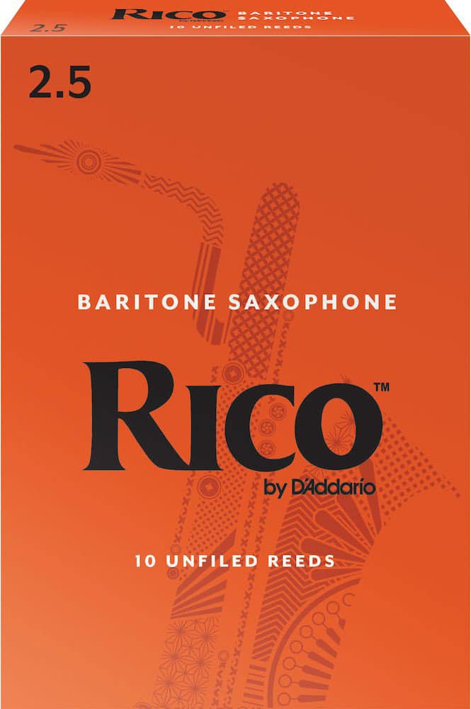 D'ADDARIO - RICO ORANGE BARITONE SAXOPHONE REEDS 2.5