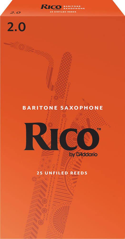 D'ADDARIO - RICO RLA2520 - RICO BARITONE SAXOPHONE REEDS FORCE 2.0 BOX OF 25