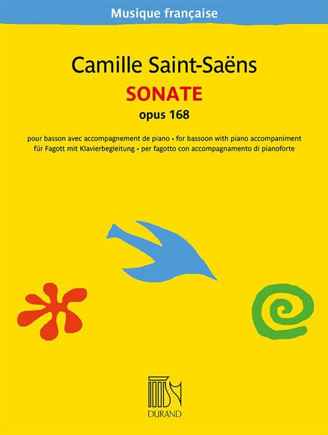 DURAND SAINT-SAENS CAMILLE - SONATE POUR BASSON OP.168