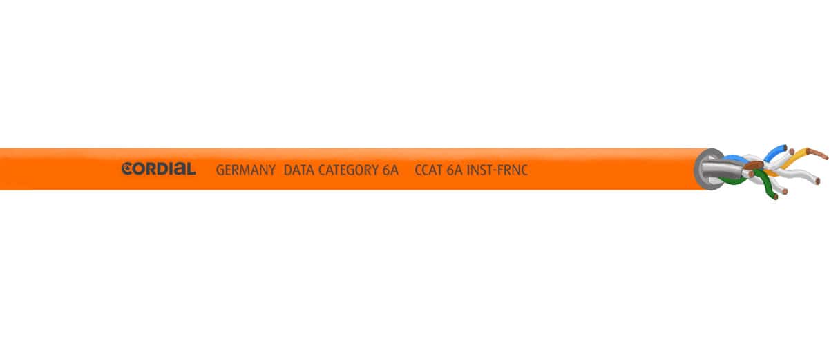 CORDIAL CABLE BOXES CAT6A NETWORK ORANGE 100M