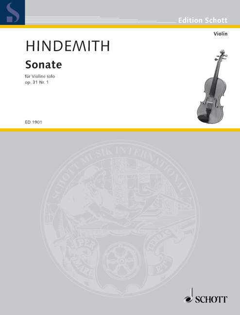 SCHOTT HINDEMITH PAUL - VIOLIN SONATA OP. 31/1 - VIOLIN