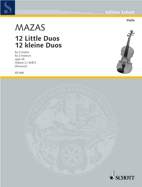 SCHOTT MAZAS JACQUES FEREOL - 12 LITTLE DUOS OP. 38 BAND 2 - 2 VIOLINS