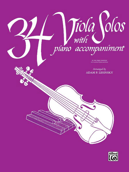 ALFRED PUBLISHING 34 VIOLA SOLOS WITH PIANO - VIOLA AND PIANO