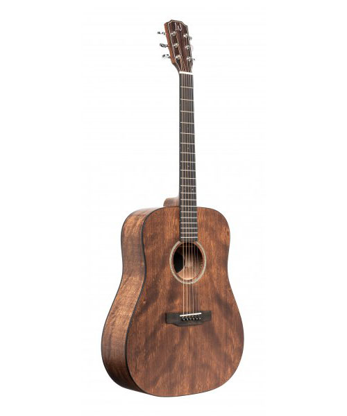 JN GUITARS DREADNOUGHT ACOUSTIC GUITAR WITH SOLID MAHOGANY TOP, DOVERN SERIES