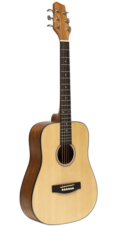 STAGG ACOUSTIC DREADNOUGHT TRAVEL GUITAR, SPRUCE, NATURAL FINISH