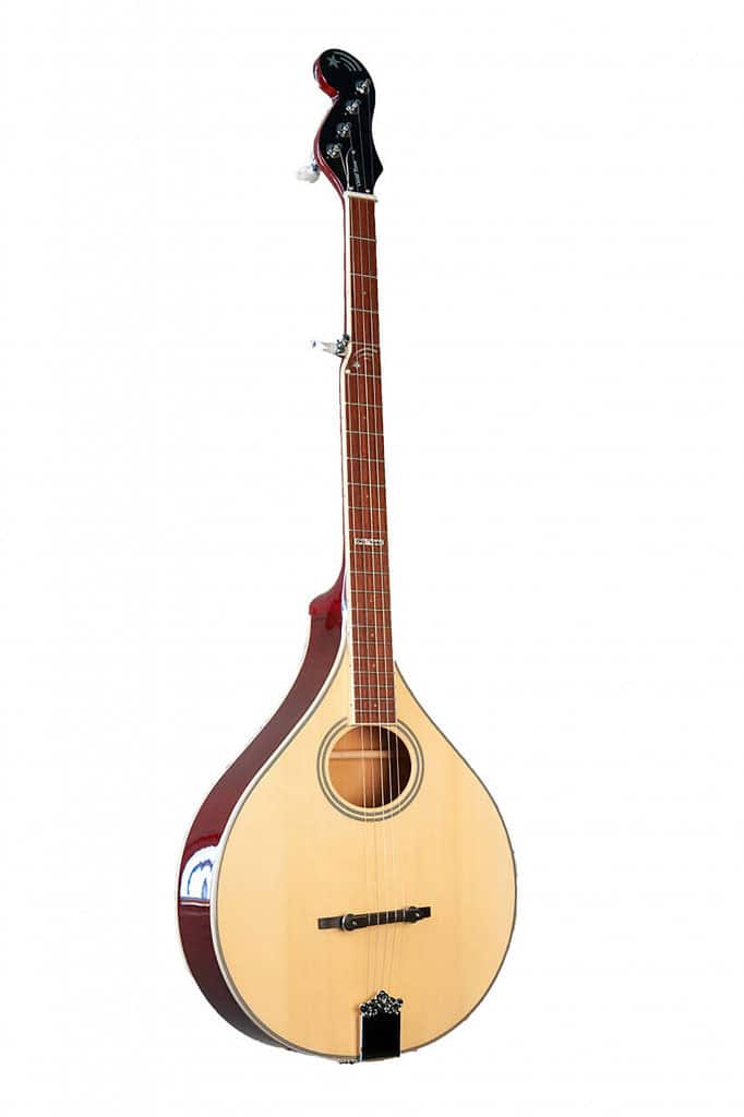 GOLD TONE BANJOLA, ELECTRIC-ACOUSTIC 5-STRING BANJO NECK WITH A-STYLE MANDOLIN BODY AND PADDED BAG