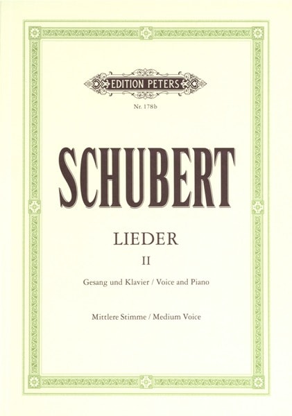 EDITION PETERS SCHUBERT FRANZ - SONGS VOL.2: 75 SONGS - VOICE AND PIANO (PER 10 MINIMUM)