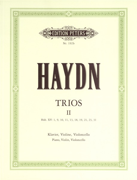 EDITION PETERS HAYDN FRANZ JOSEPH - PIANO TRIOS VOL 2 - VIOLIN, CELLO AND PIANO