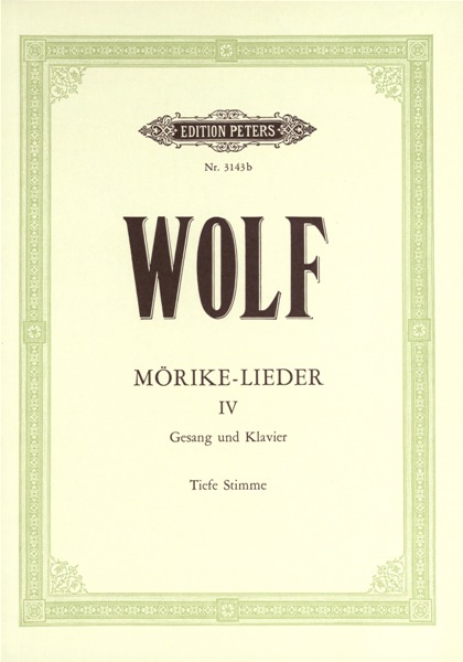 EDITION PETERS WOLF HUGO - MÃ–RIKE-LIEDER: 53 SONGS VOL.4 - VOICE AND PIANO (PER 10 MINIMUM)