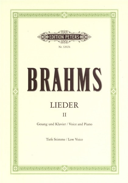 EDITION PETERS BRAHMS JOHANNES - COMPLETE SONGS VOL.2: 33 SONGS - VOICE AND PIANO (PER 10 MINIMUM)