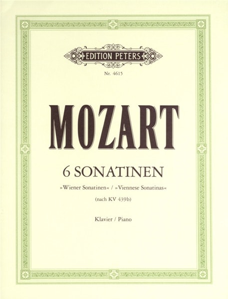 EDITION PETERS MOZART WOLFGANG AMADEUS - 6 VIENNESE SONATINAS - PIANO