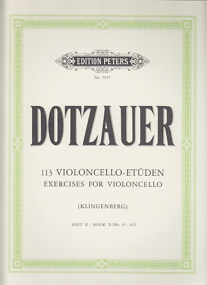 EDITION PETERS DOTZAUER FRIEDRICH - 113 EXERCICES VOL.2 (N°35-62) - VIOLONCELLE
