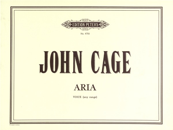 EDITION PETERS CAGE JOHN - ARIA - VOICE(S) AND VARIOUS INSTRUMENTS (PER 10 MINIMUM)