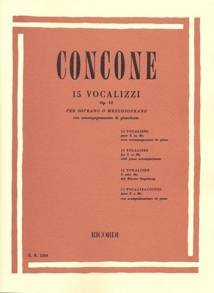 RICORDI CONCONE G. - 15 VOCALIZZI OP. 12 - CHANT
