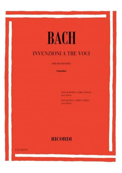 RICORDI BACH J.S. - INVENZIONI A 3 VOCI ANNOTATA - PIANO