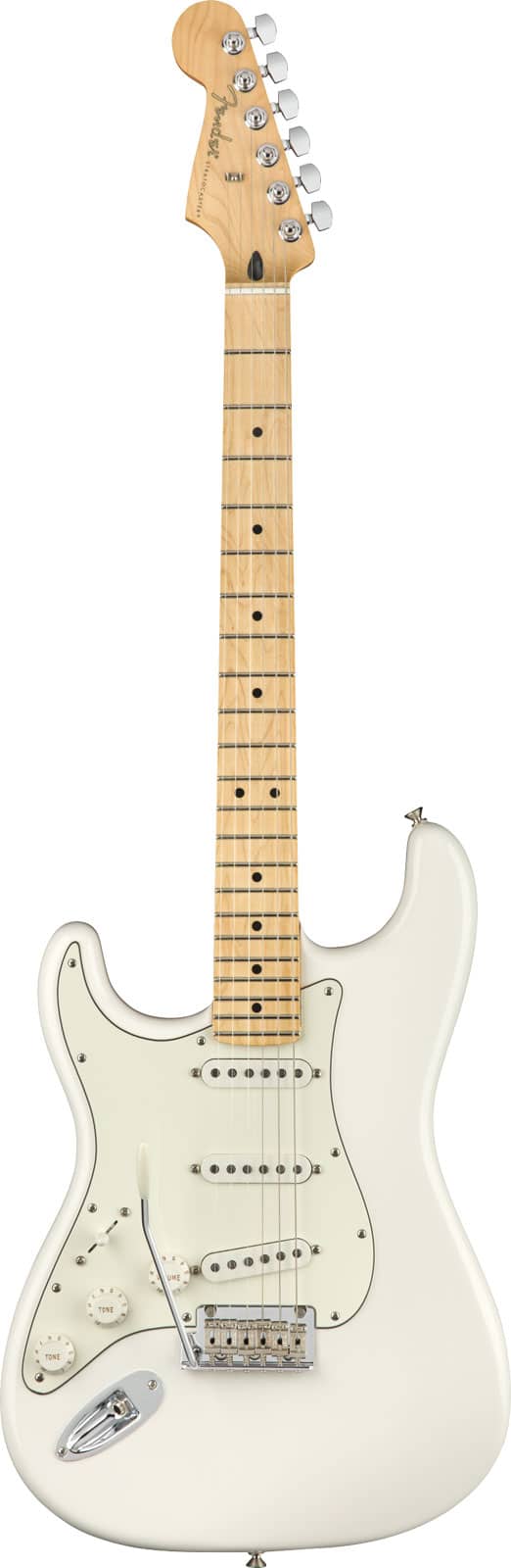 FENDER MEXICAN PLAYER STRATOCASTER LHED MN, POLAR WHITE