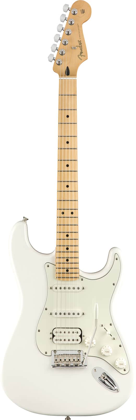 FENDER MEXICAN PLAYER STRATOCASTER HSS MN, POLAR WHITE