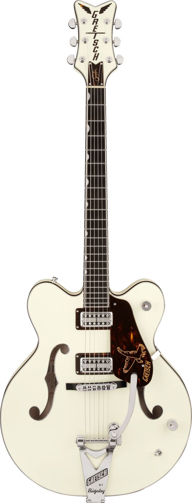 GRETSCH GUITARS G6636T-RF RICHARD FORTUS SIGNATURE FALCON CENTER BLOCK WITH STRING-THRU BIGSBY EBO, VINTAGE WHITE