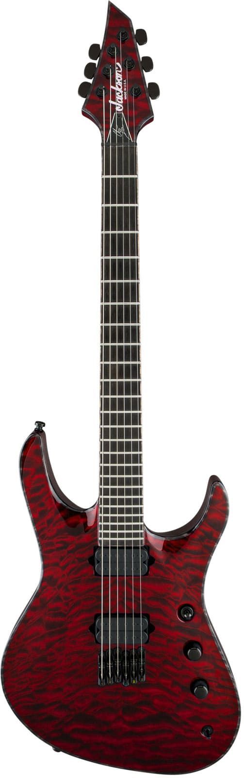 JACKSON GUITARS USA SIGNATURE CHRIS BRODERICK SOLOIST HT6 EBO, TRANSPARENT RED