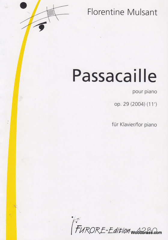 FURORE MULSANT FLORENTINE - PASSACAILLE POUR PIANO OP.29