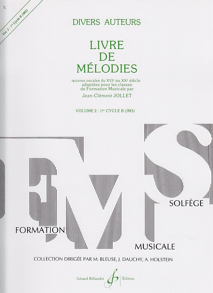 BILLAUDOT JOLLET JEAN-CLEMENT - LIVRE DE MELODIES VOL.2