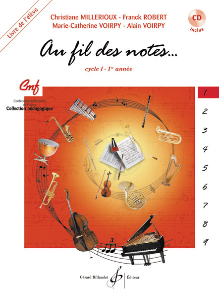 BILLAUDOT AU FIL DES NOTES VOL.1 + CD (ELEVE)