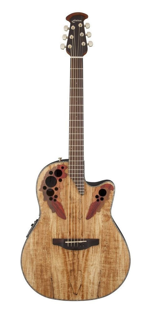 OVATION CELEBRITY ELITE PLUS MID CUTAWAY NATURAL SPALTED MAPLE