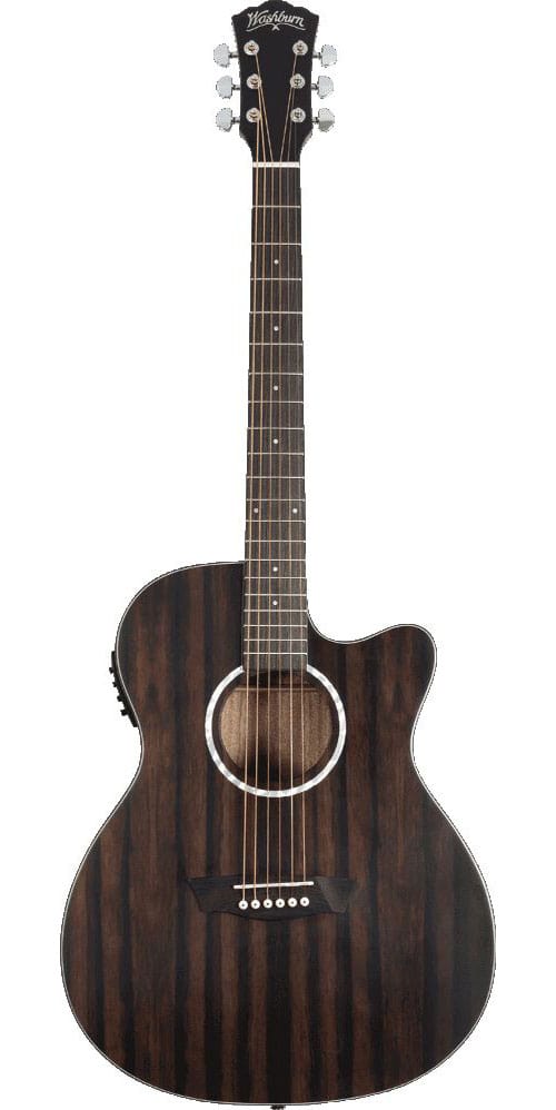 WASHBURN DEEP FOREST AUDITORIUM CUTAWAY EBONY MATTE