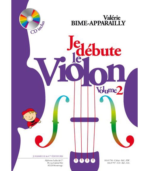 HAMELLE EDITEURS BIME-APPARAILLY - JE DEBUTE LE VIOLON VOL.2 + CD