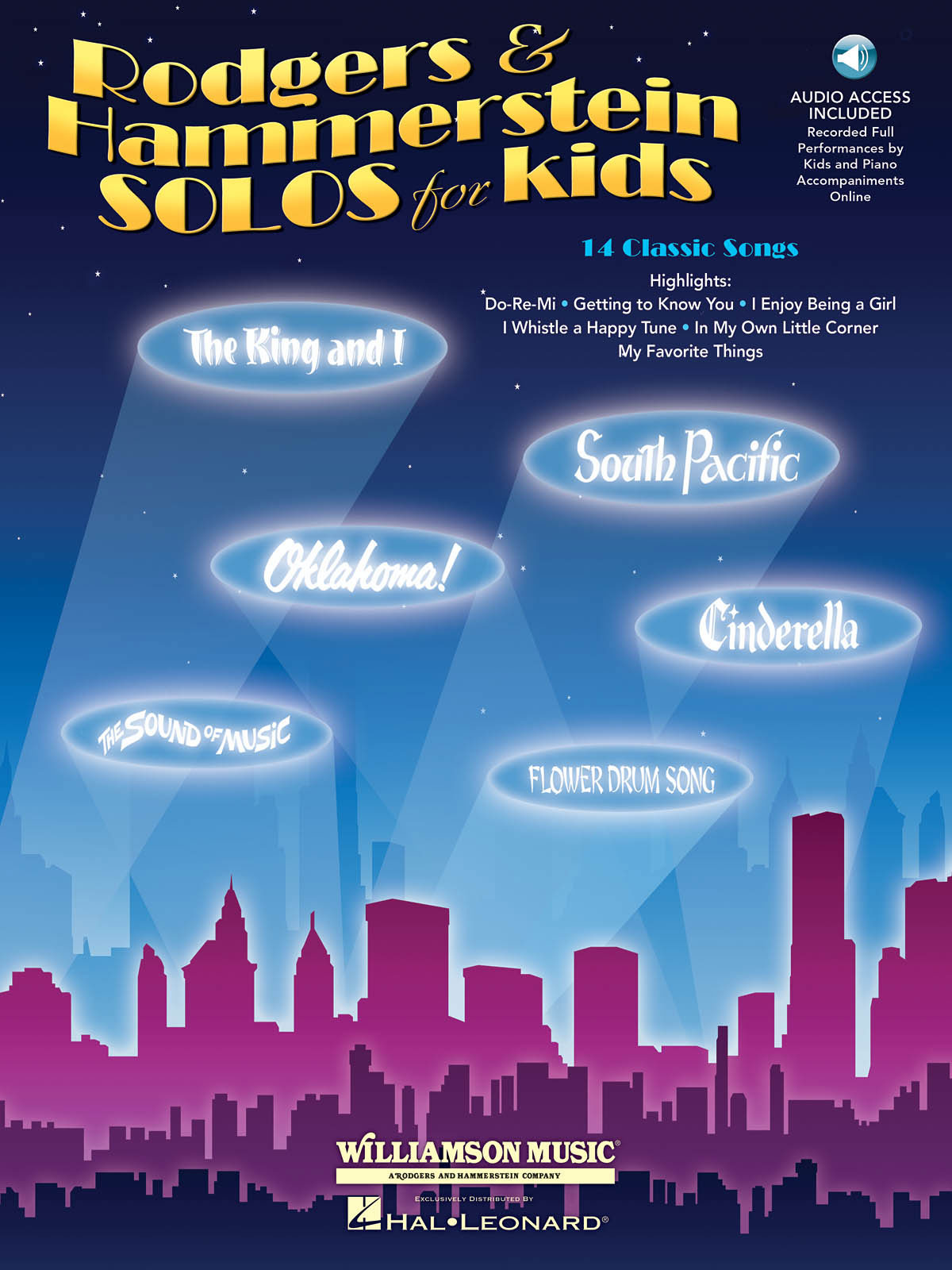 HAL LEONARD RODGERS AND HAMMERSTEIN - SOLOS FOR KIDS VOICE AND PIANO + AUDIO TRACKS - VOICE