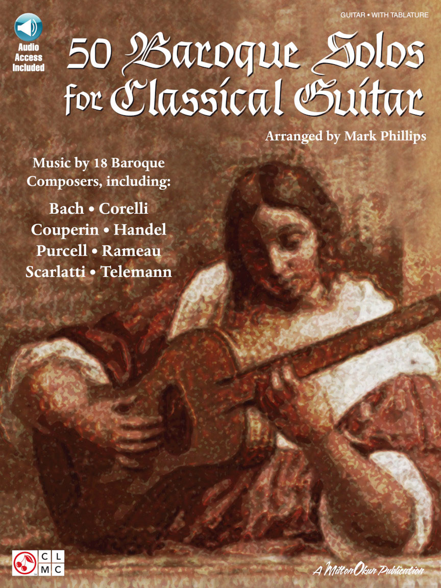 HAL LEONARD 50 BAROQUE SOLOS FOR CLASSICAL GUITAR + AUDIO TRACKS - GUITAR