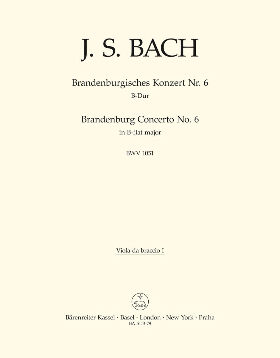BARENREITER BACH J.S. - BRANDENBURGISCHES KONZERT G-DUR (SOL MAJEUR) N° 6 BWV 1051