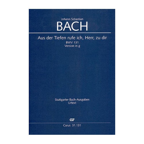 CARUS VOCAL SHEETS - BACH J.S. AUS DER TIEFEN RUFE ICH, HERR, ZU DIR, BWV 131 - VERSION IN G