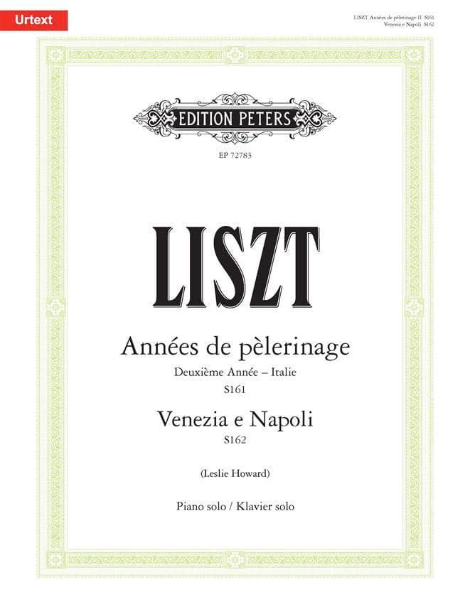 EDITION PETERS LISZT: ANNÉES DE PÈLERINAGE