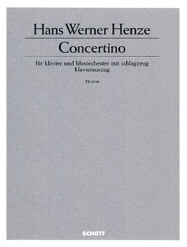 SCHOTT HENZE H.W. - CONCERTINO - PIANO AND WIND BAND WITH PERCUSSION