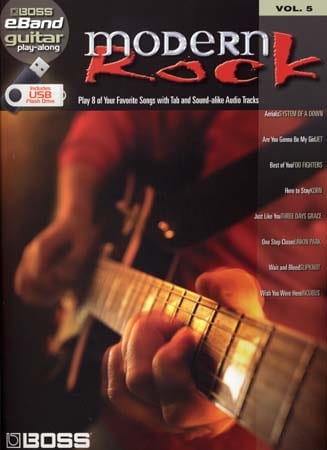 HAL LEONARD BOSS EBAND GUITAR PLAY ALONG VOL.5 - MODERN ROCK + USB - GUITAR TAB