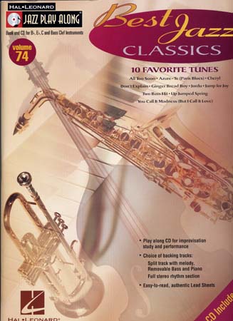 HAL LEONARD JAZZ PLAY ALONG VOL.74 - BEST JAZZ CLASSICS + CD - Bb, Eb, C INSTRUMENTS
