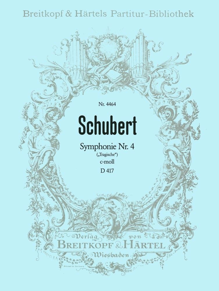 EDITION BREITKOPF SCHUBERT FRANZ - SYMPHONIE NR. 4 C-MOLL D 417 - ORCHESTRA